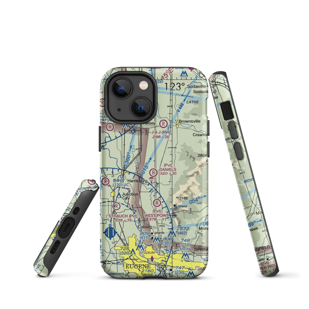Daniels Field (OR78) VFR Sectional  Tough iPhone Case iPhone 13 mini model shown