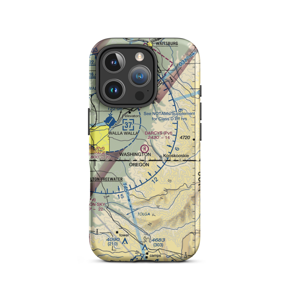 Darcy's Air Strip (83WA) VFR Sectional  Tough iPhone Case iPhone 16 Pro model shown