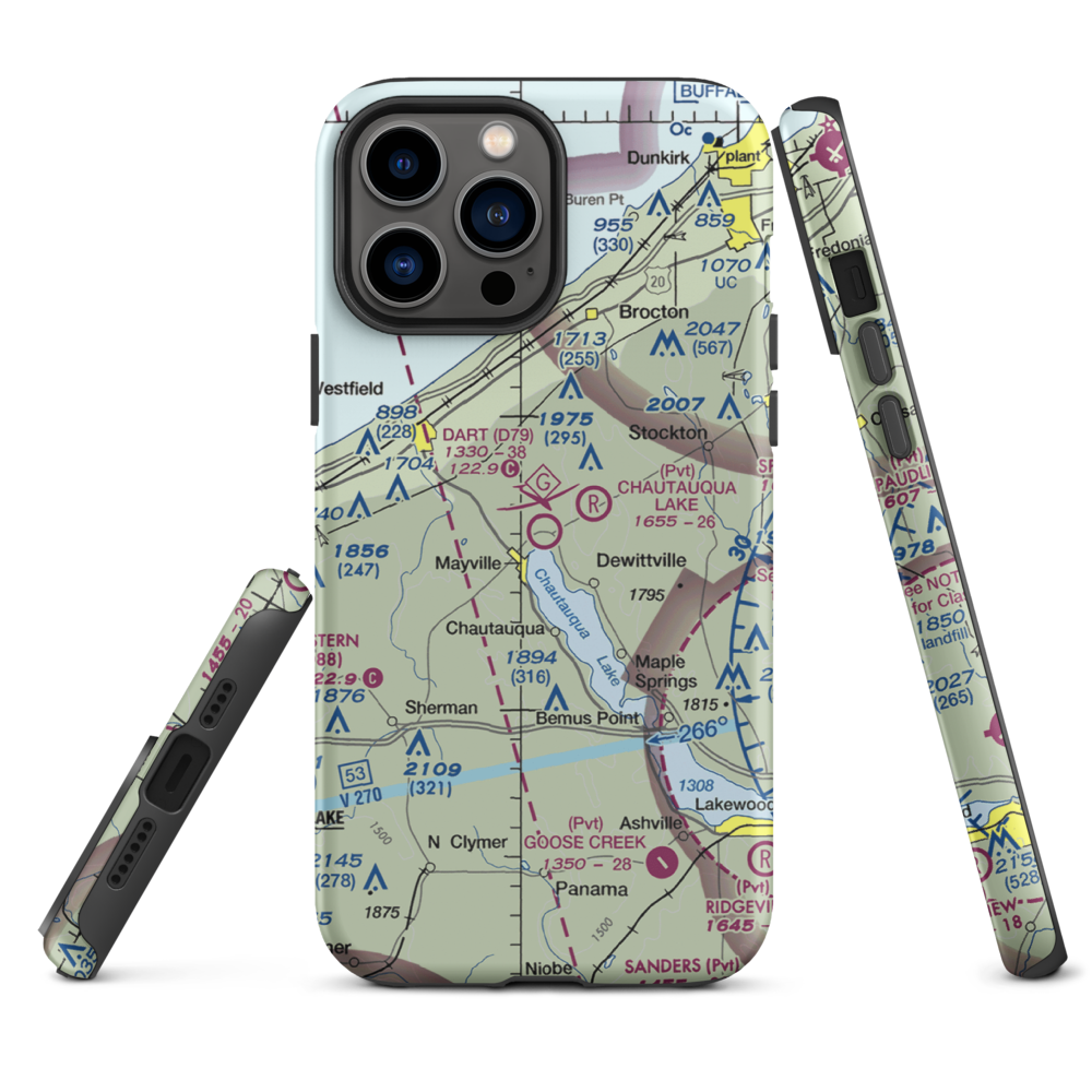 Dart Airport (D79) VFR Sectional  Tough iPhone Case iPhone 13 Pro Max model shown