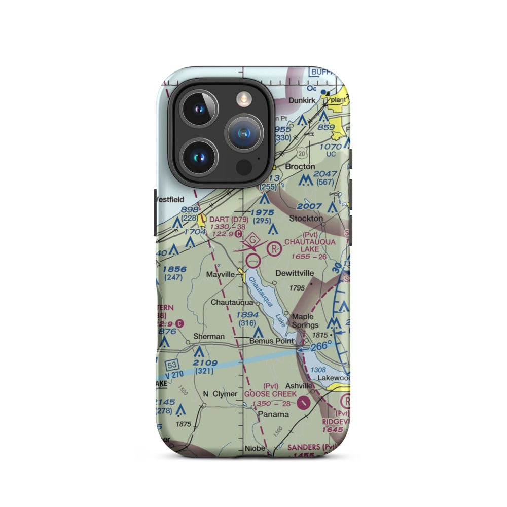 Dart Airport (D79) VFR Sectional  Tough iPhone Case iPhone 16 Pro model shown