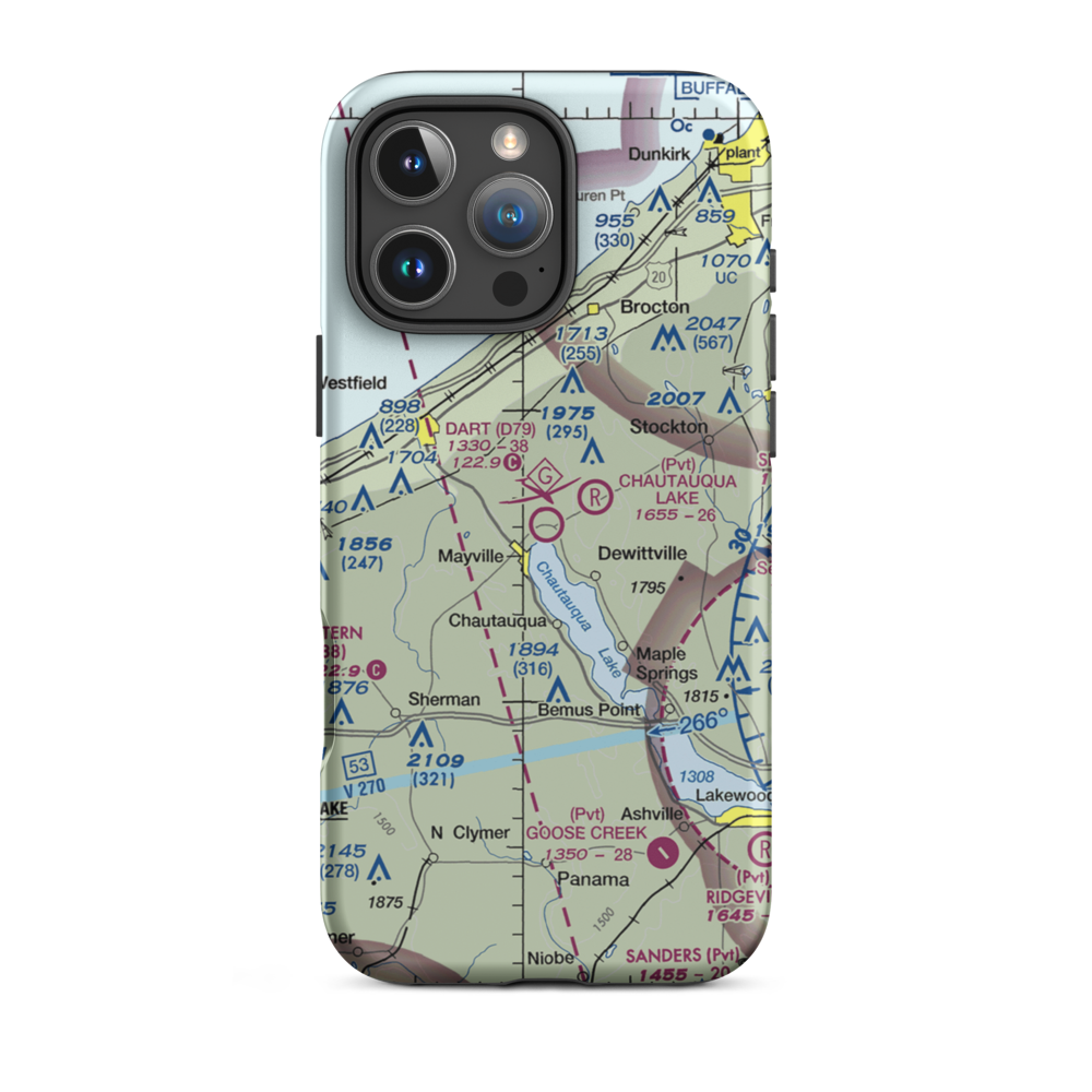 Dart Airport (D79) VFR Sectional  Tough iPhone Case iPhone 16 Pro Max model shown