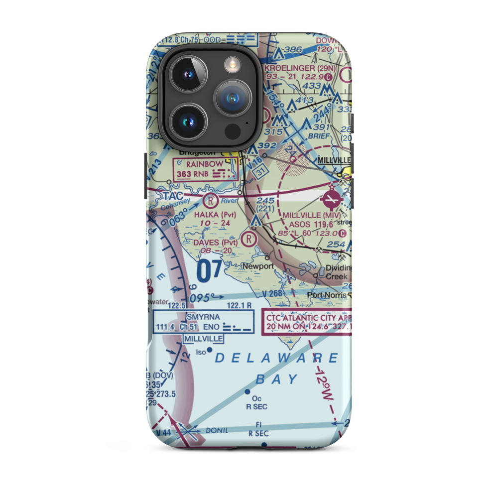 Dave's Aerodrome (7NJ9) VFR Sectional  Tough iPhone Case iPhone 16 Pro Max model shown