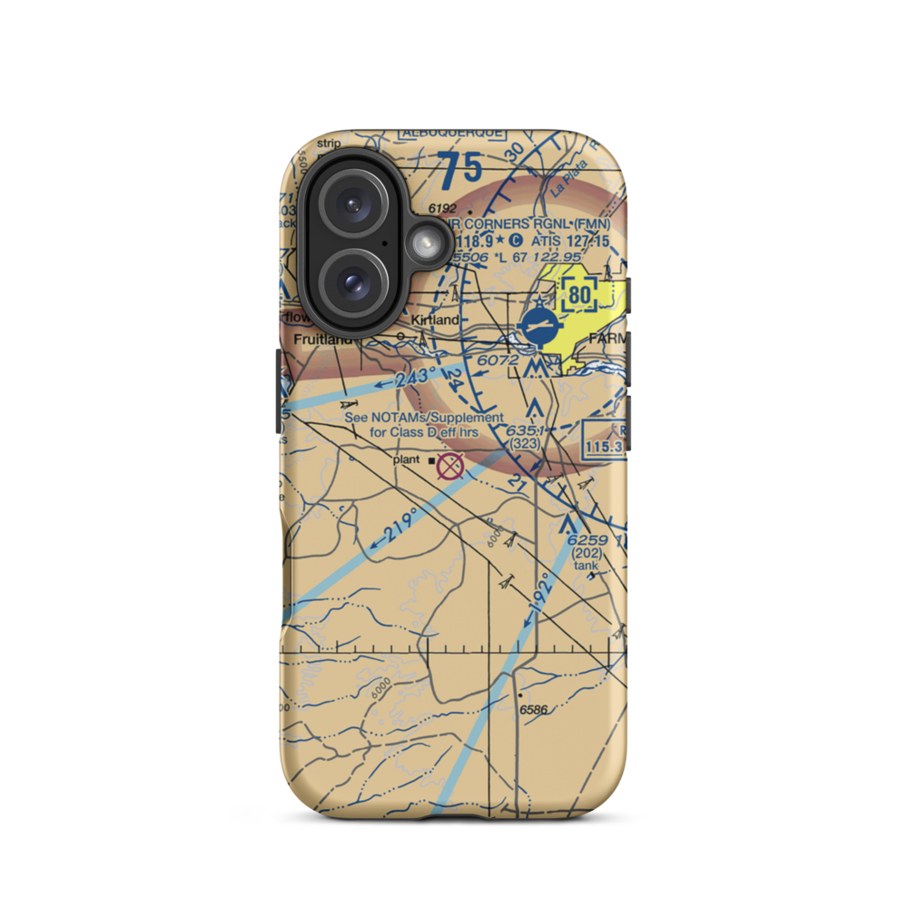 Davenport Airport (NM39) VFR Sectional  Tough iPhone Case iPhone 16 model shown