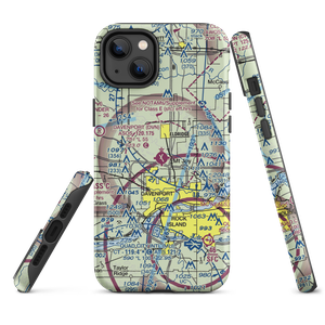 Davenport Municipal Airport (DVN) VFR Sectional  Tough iPhone Case