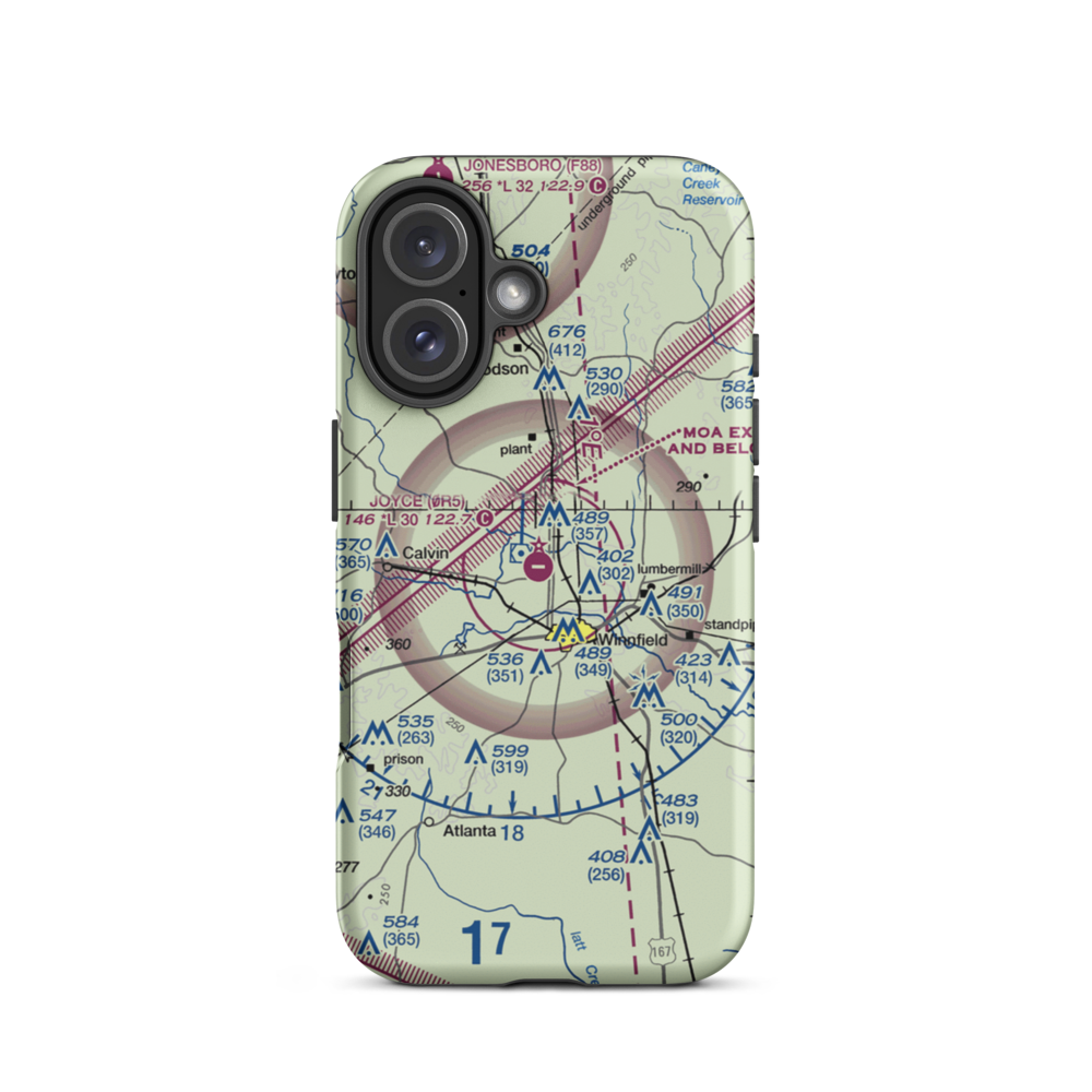 David G Joyce Airport (0R5) VFR Sectional  Tough iPhone Case iPhone 16 model shown