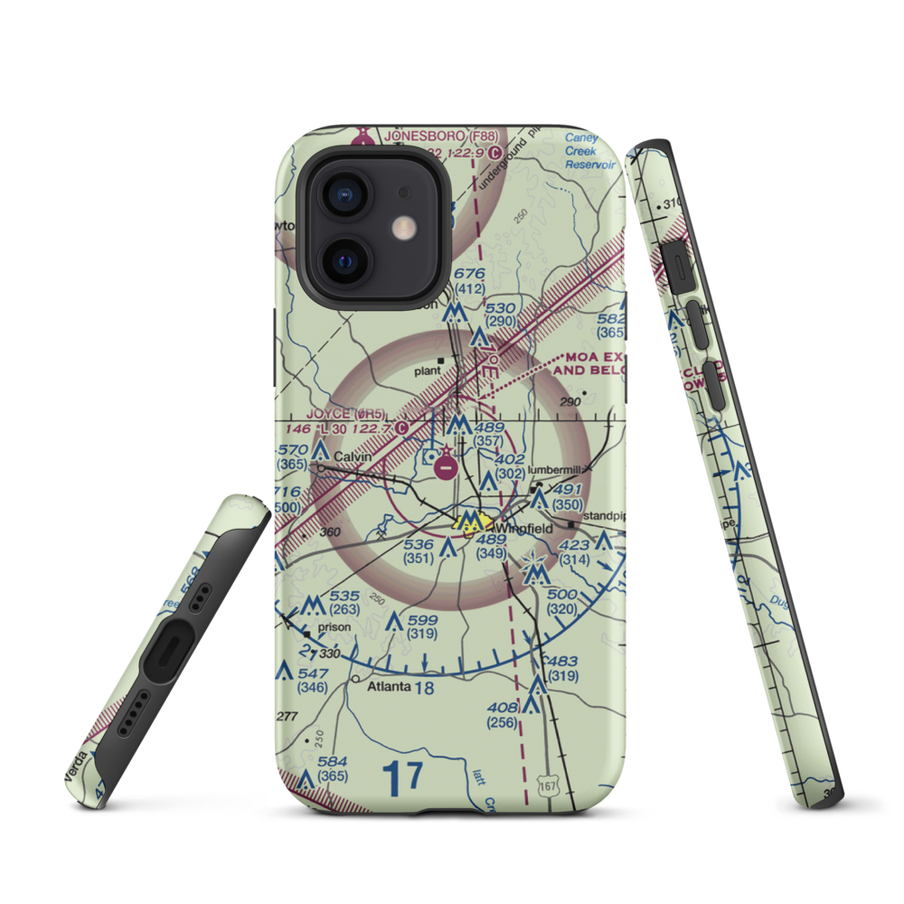 David G Joyce Airport (0R5) VFR Sectional  Tough iPhone Case iPhone 12 model shown