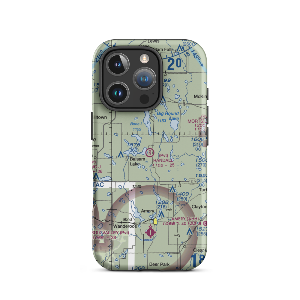 David Randall Airport (4WN5) VFR Sectional  Tough iPhone Case iPhone 16 Pro model shown