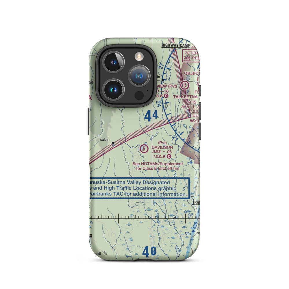 Davidson Strip Airport (45AA) VFR Sectional  Tough iPhone Case iPhone 16 Pro model shown