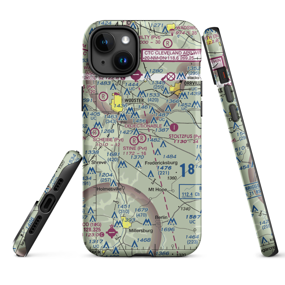 Davies Air Field (OI08) VFR Sectional  Tough iPhone Case iPhone 15 Plus model shown