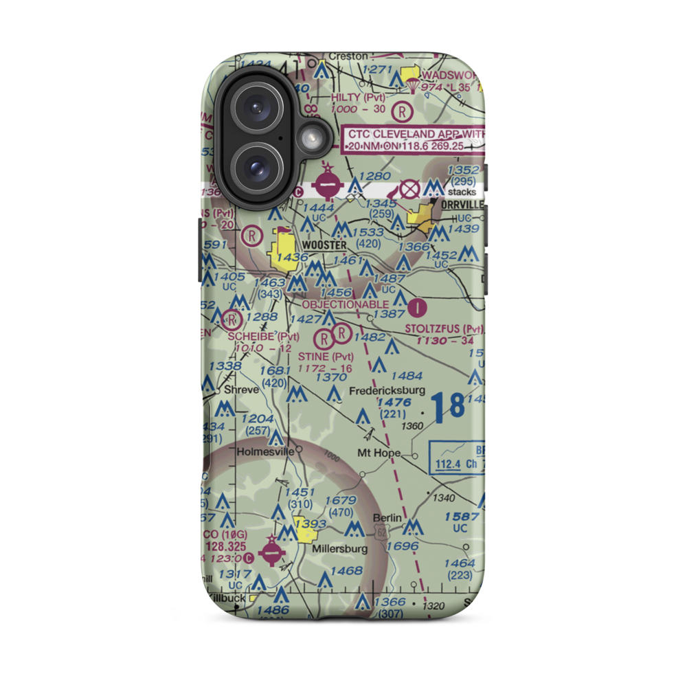 Davies Air Field (OI08) VFR Sectional  Tough iPhone Case iPhone 16 Plus model shown