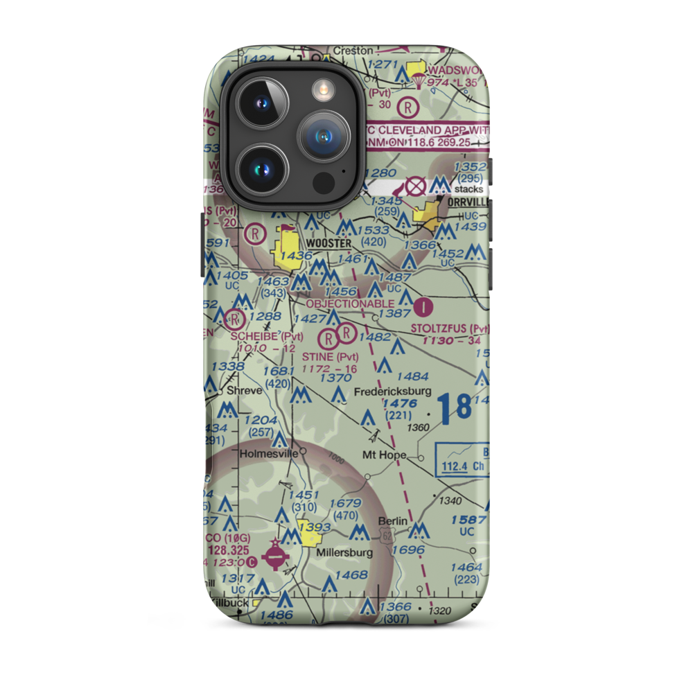 Davies Air Field (OI08) VFR Sectional  Tough iPhone Case iPhone 16 Pro Max model shown