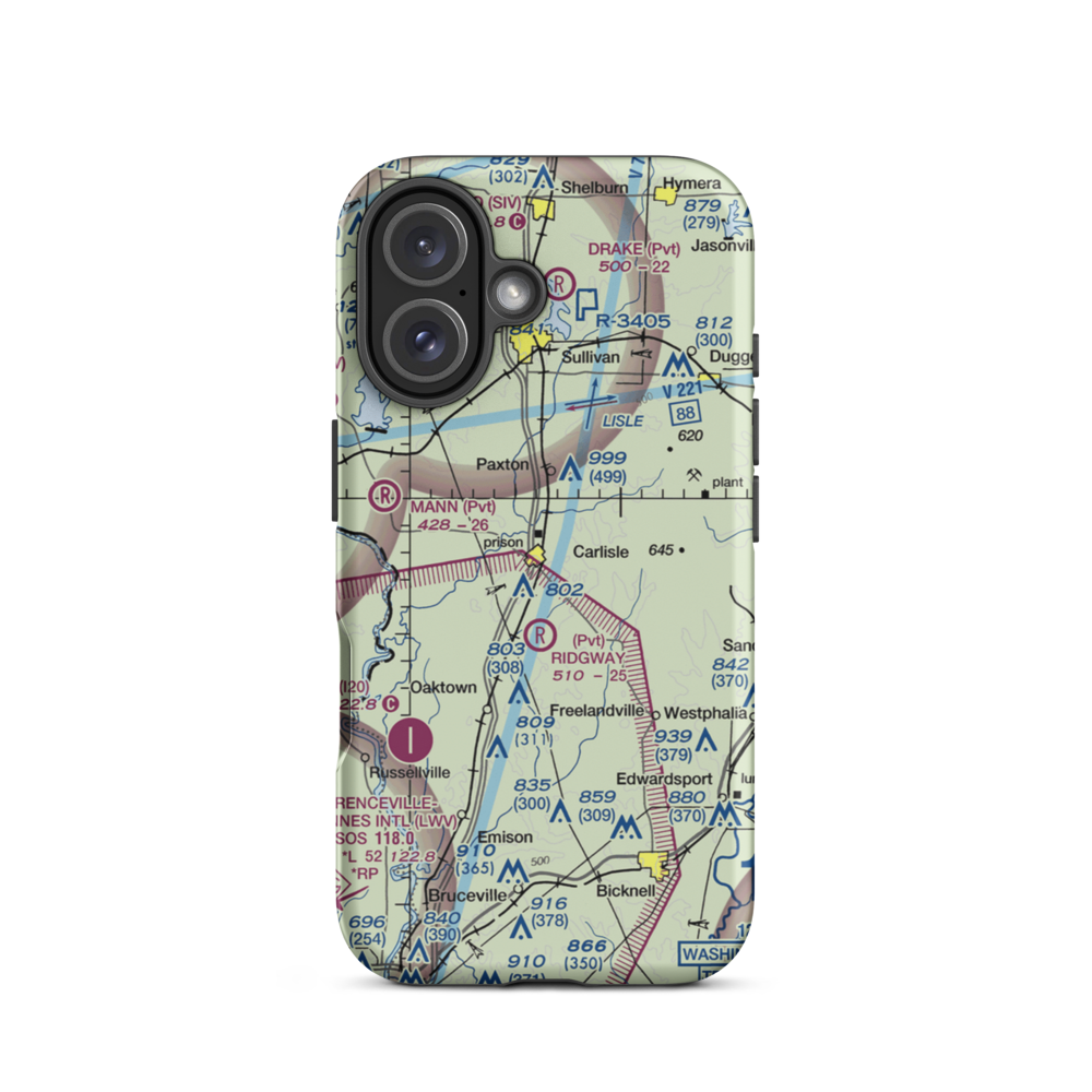 Davis Airport (1II3) VFR Sectional  Tough iPhone Case iPhone 16 model shown