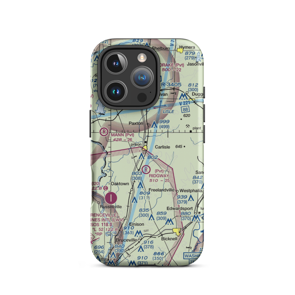 Davis Airport (1II3) VFR Sectional  Tough iPhone Case iPhone 16 Pro model shown