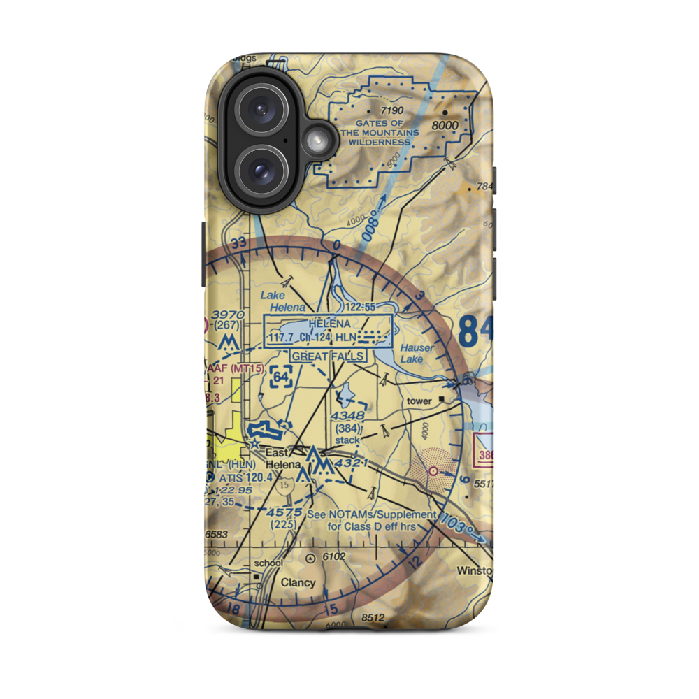 Davis Airport (1MT4) VFR Sectional  Tough iPhone Case iPhone 16 Plus model shown