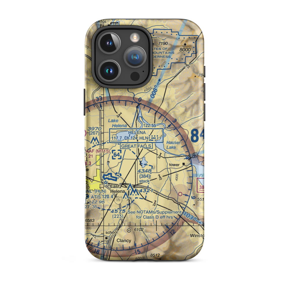 Davis Airport (1MT4) VFR Sectional  Tough iPhone Case iPhone 16 Pro Max model shown