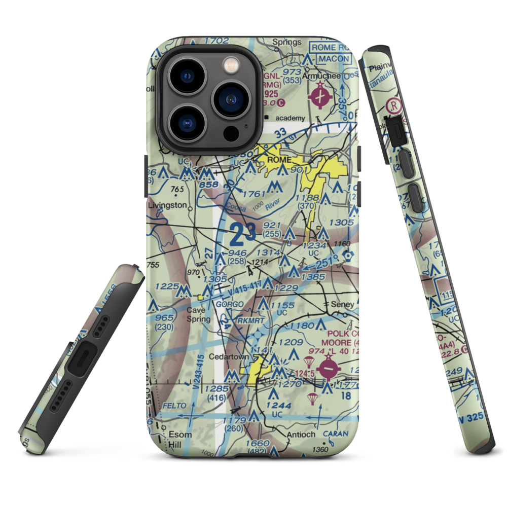 Dawson Field (53GA) VFR Sectional  Tough iPhone Case iPhone 13 Pro Max model shown