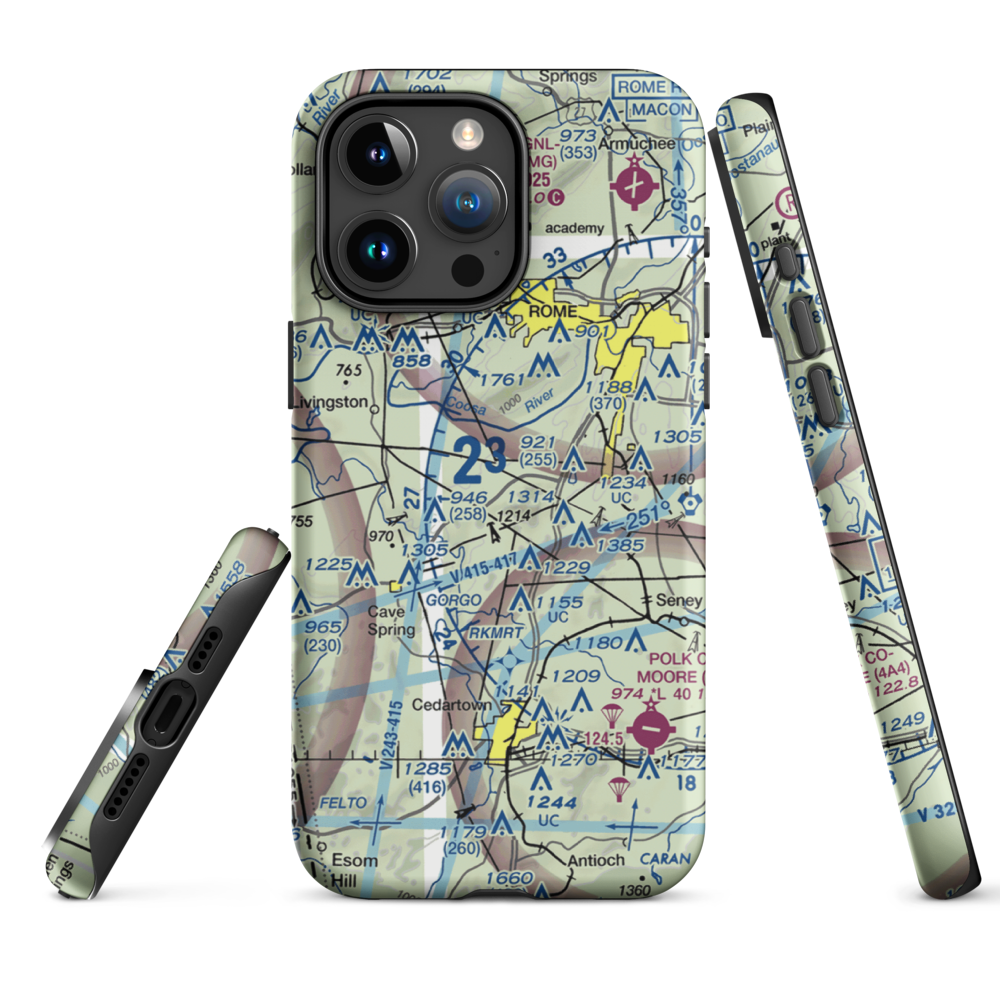 Dawson Field (53GA) VFR Sectional  Tough iPhone Case iPhone 15 Pro Max model shown