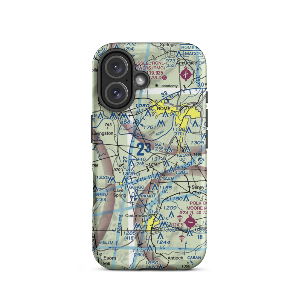 Dawson Field (53GA) VFR Sectional  Tough iPhone Case iPhone 16 model shown