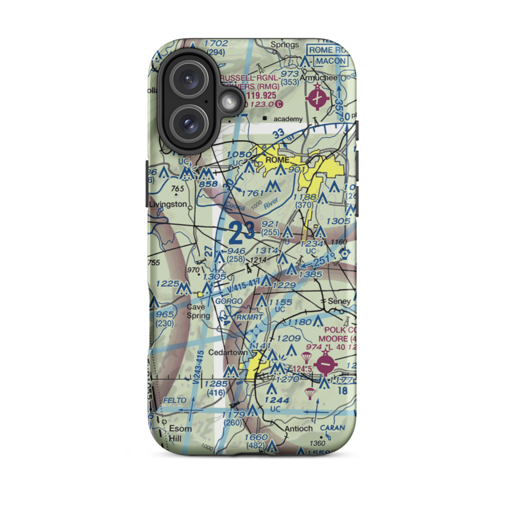 Dawson Field (53GA) VFR Sectional  Tough iPhone Case iPhone 16 Plus model shown