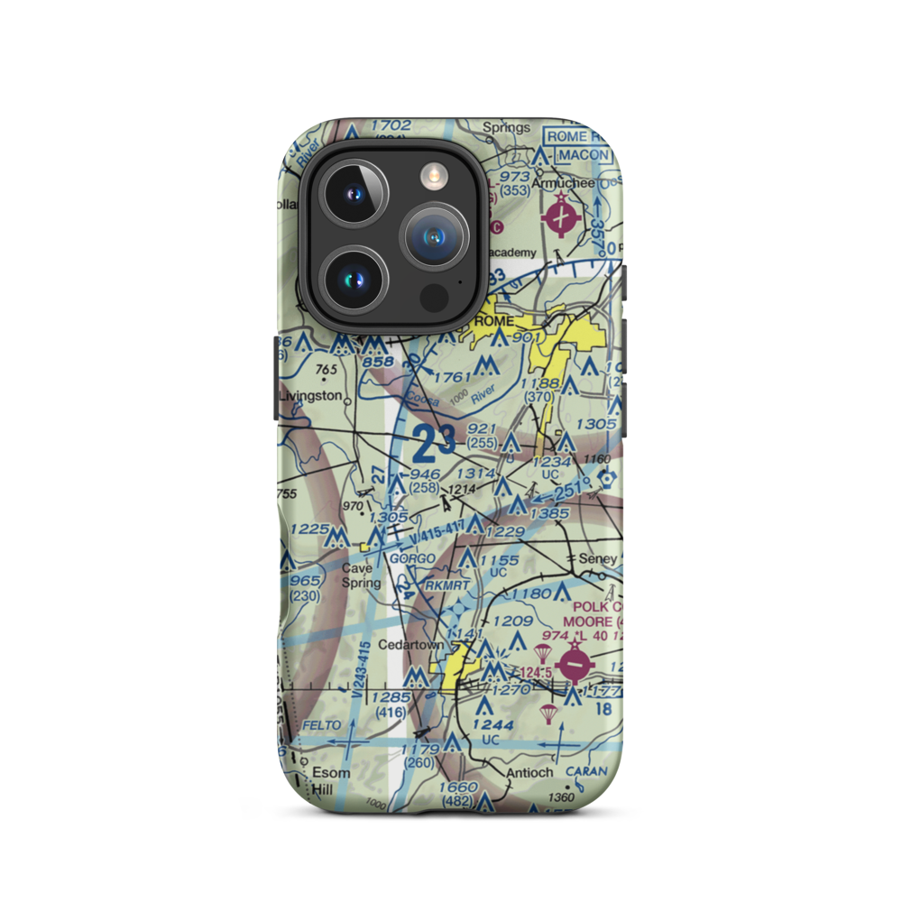 Dawson Field (53GA) VFR Sectional  Tough iPhone Case iPhone 16 Pro model shown