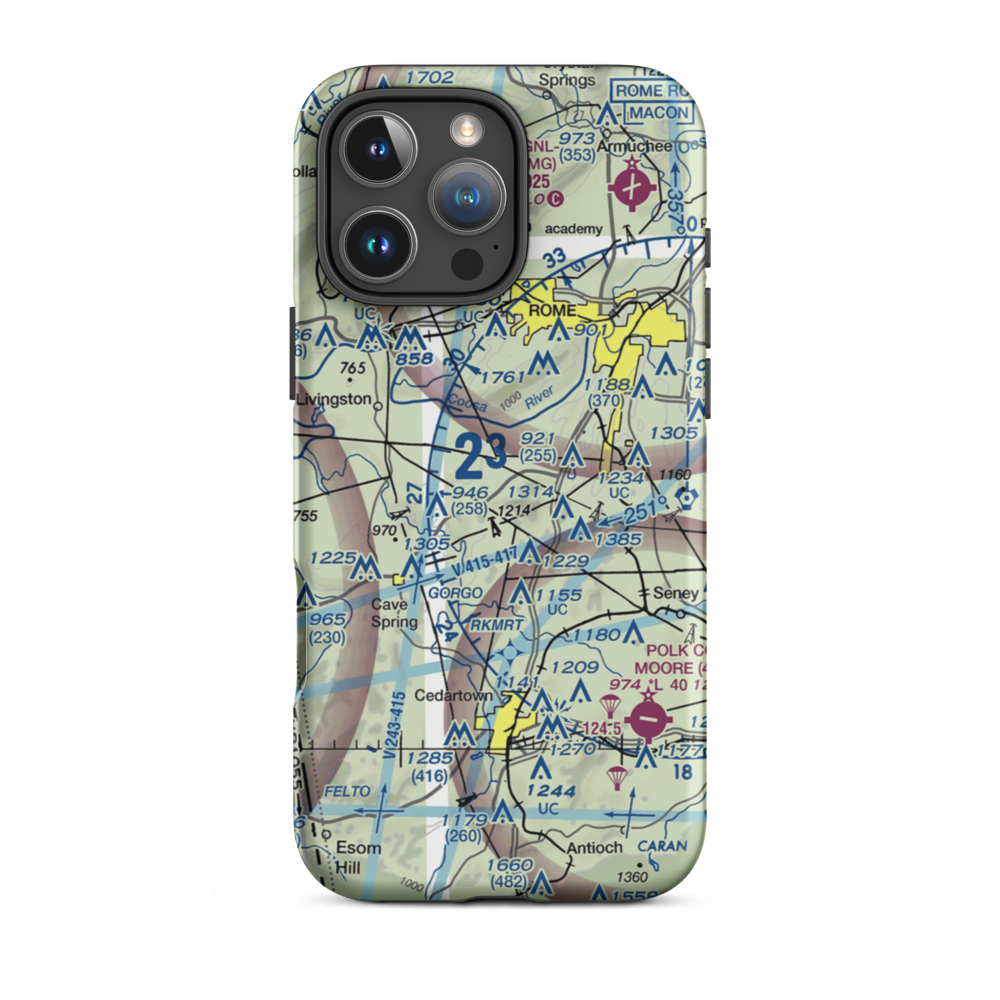 Dawson Field (53GA) VFR Sectional  Tough iPhone Case iPhone 16 Pro Max model shown
