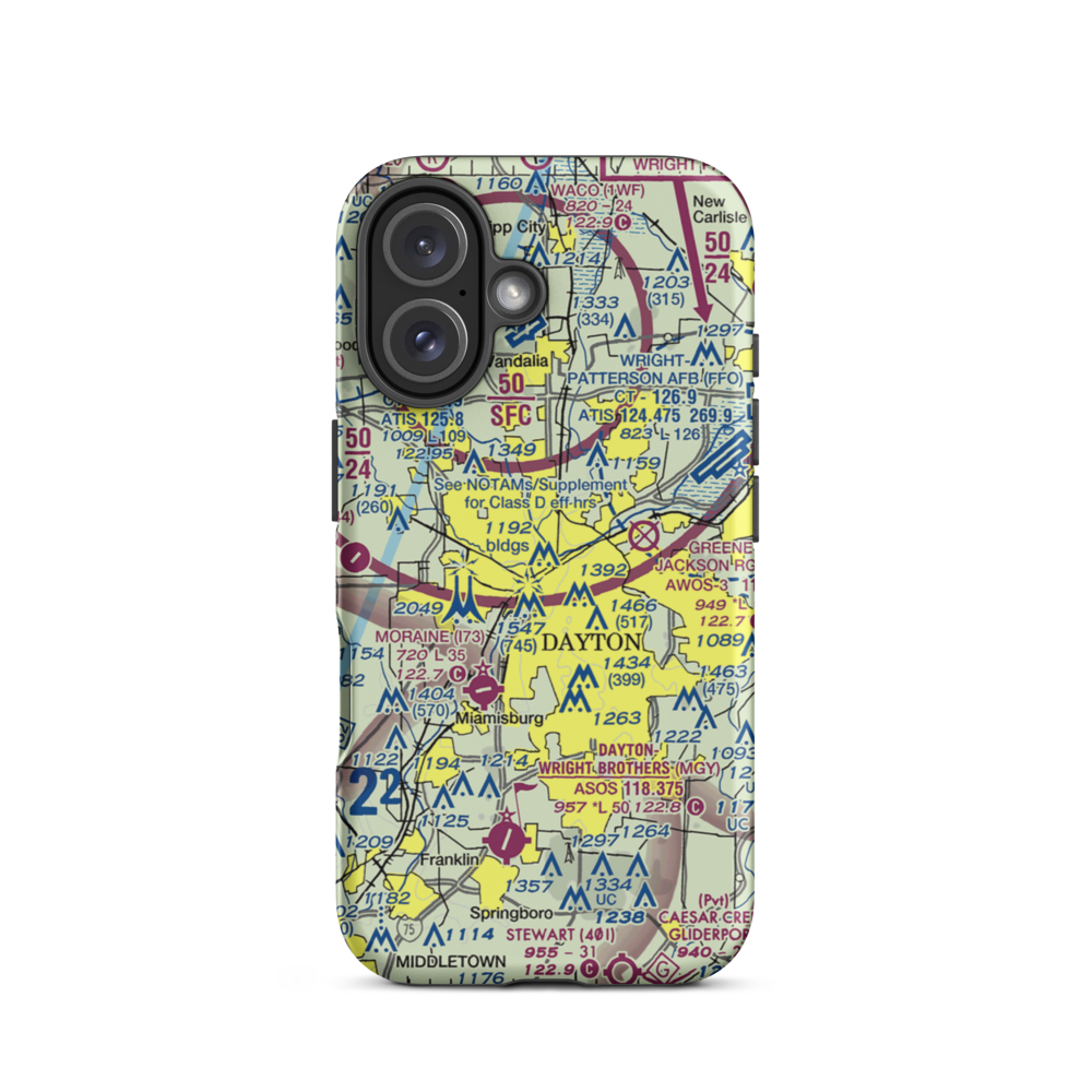 Dayton Transportation Center Heliport (5D7) VFR Sectional  Tough iPhone Case iPhone 16 model shown