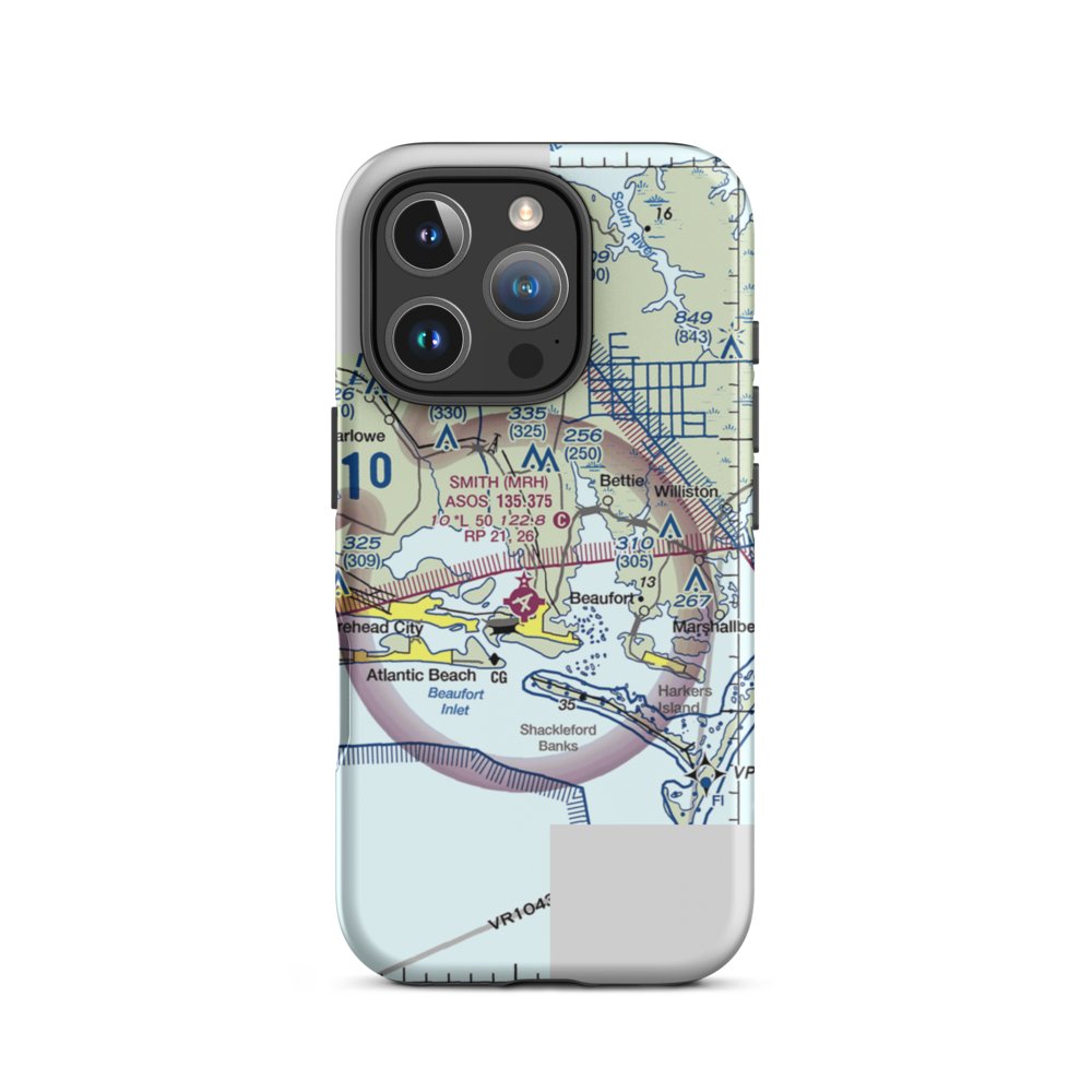 Dead Cow Field (05NC) VFR Sectional  Tough iPhone Case iPhone 16 Pro model shown