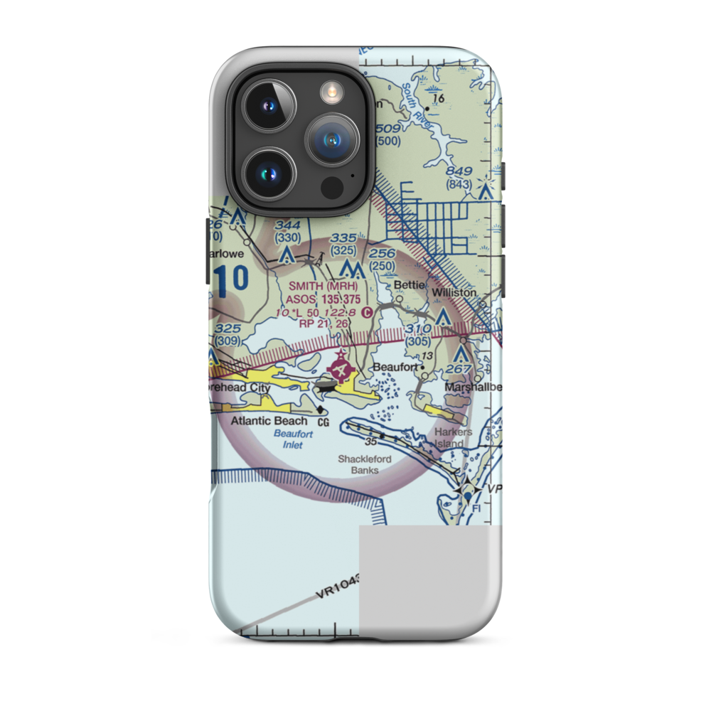 Dead Cow Field (05NC) VFR Sectional  Tough iPhone Case iPhone 16 Pro Max model shown