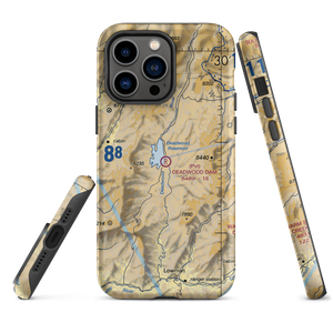 Deadwood Dam Airstrip (ID86) VFR Sectional  Tough iPhone Case