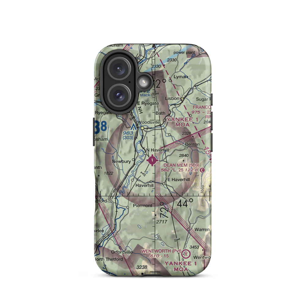 Dean Memorial Airport (5B9) VFR Sectional  Tough iPhone Case iPhone 16 model shown