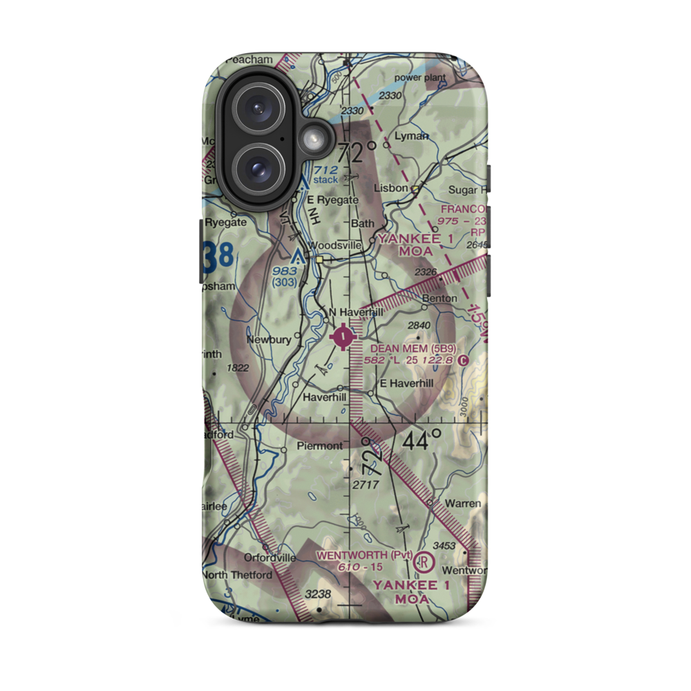 Dean Memorial Airport (5B9) VFR Sectional  Tough iPhone Case iPhone 16 Plus model shown