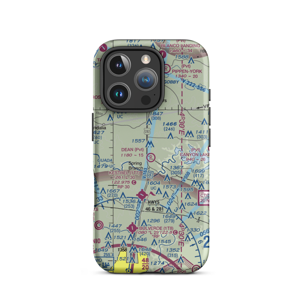 Dean Ranch Airport (14TA) VFR Sectional  Tough iPhone Case iPhone 16 Pro model shown