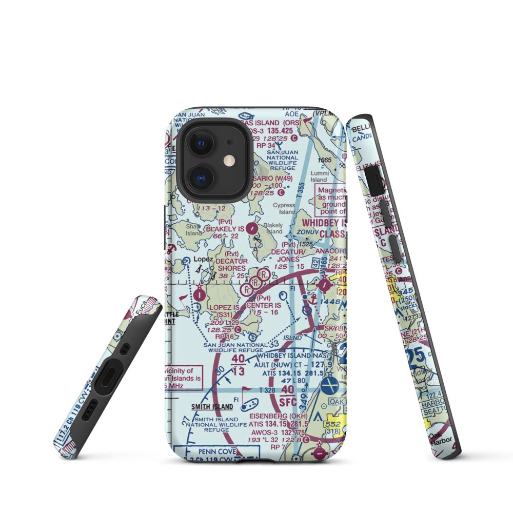 Decatur Shores Airport (WN07) VFR Sectional  Tough iPhone Case iPhone 12 mini model shown