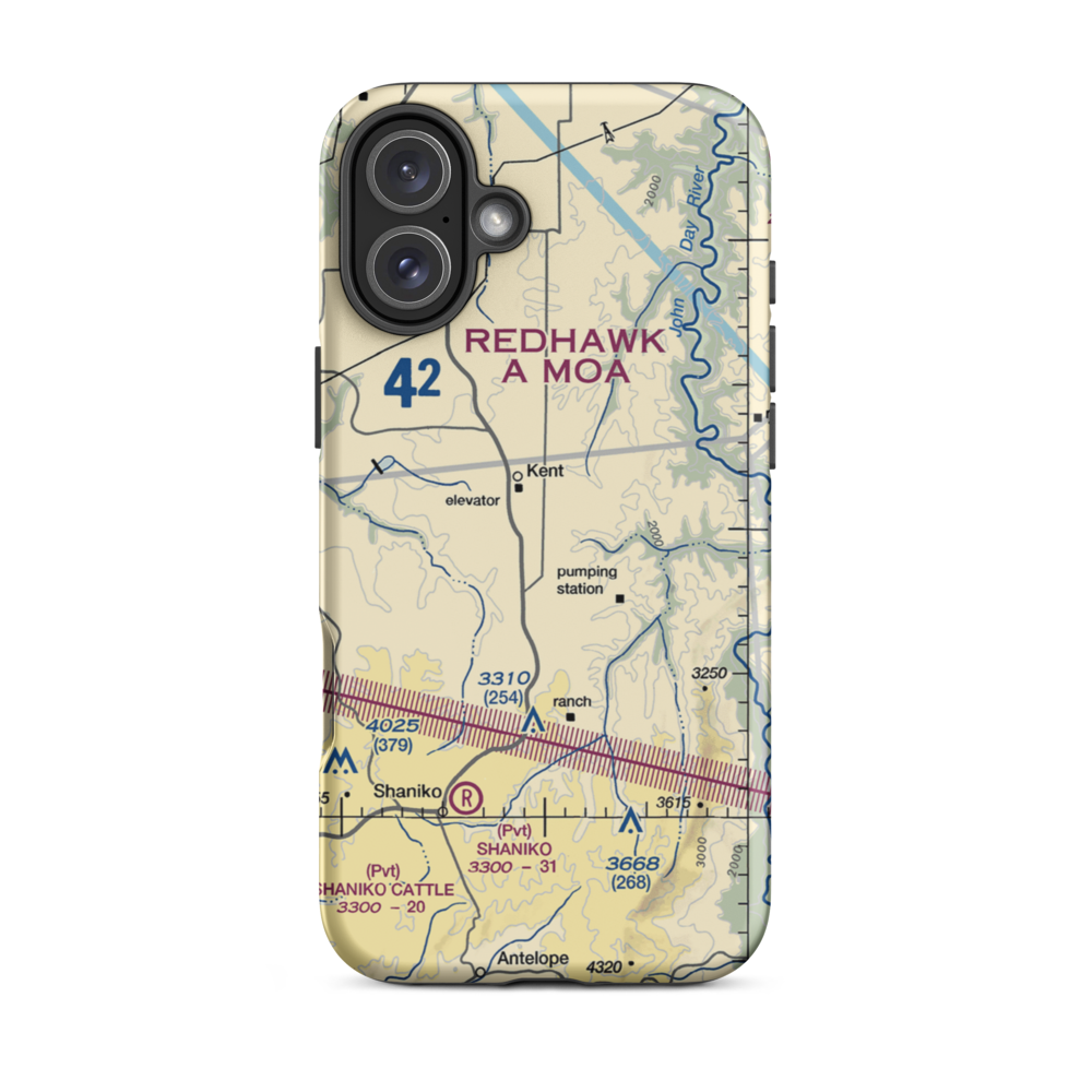 Decker Ranch Airport (OL04) VFR Sectional  Tough iPhone Case iPhone 16 Plus model shown