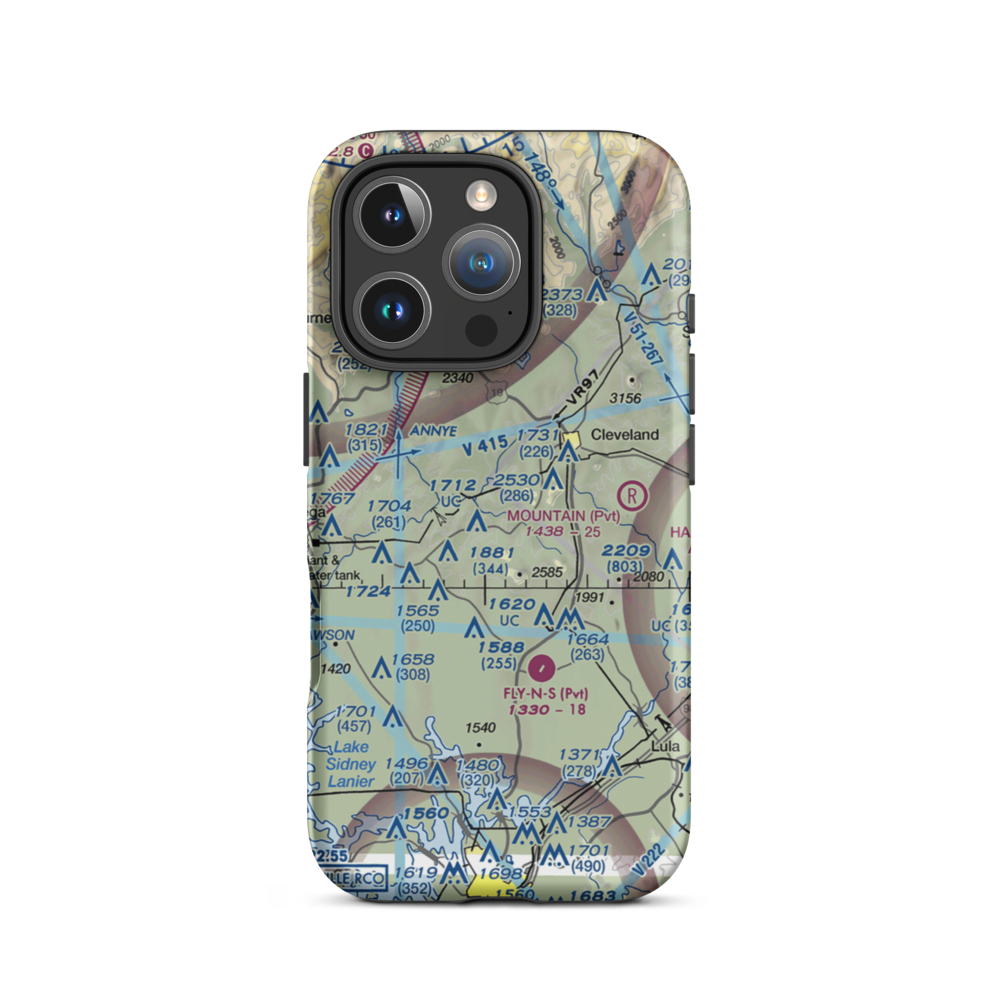 Deer Crossing Airport (21GE) VFR Sectional  Tough iPhone Case iPhone 16 Pro model shown