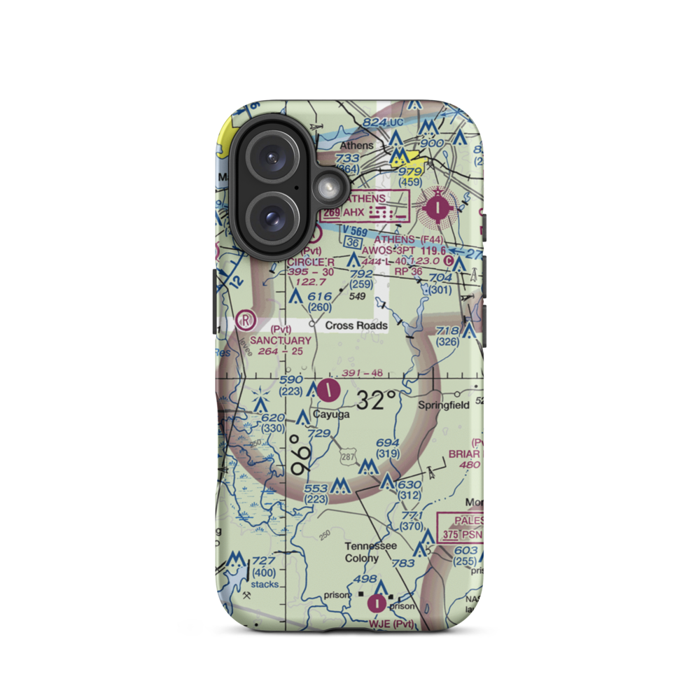 Deer Meadow Ranch Airport (5TA8) VFR Sectional  Tough iPhone Case iPhone 16 model shown