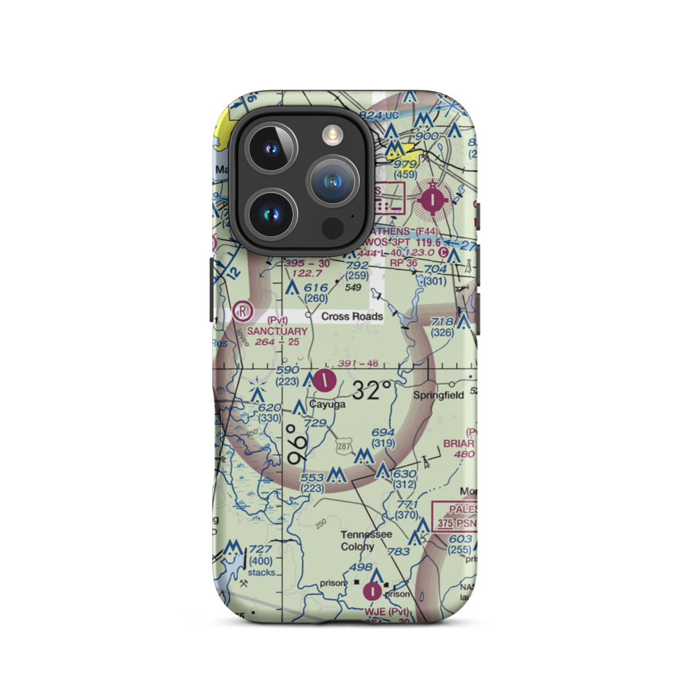 Deer Meadow Ranch Airport (5TA8) VFR Sectional  Tough iPhone Case iPhone 16 Pro model shown