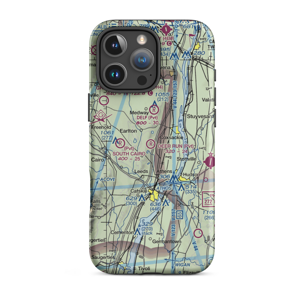 Deer Run Airport (NY74) VFR Sectional  Tough iPhone Case iPhone 16 Pro Max model shown