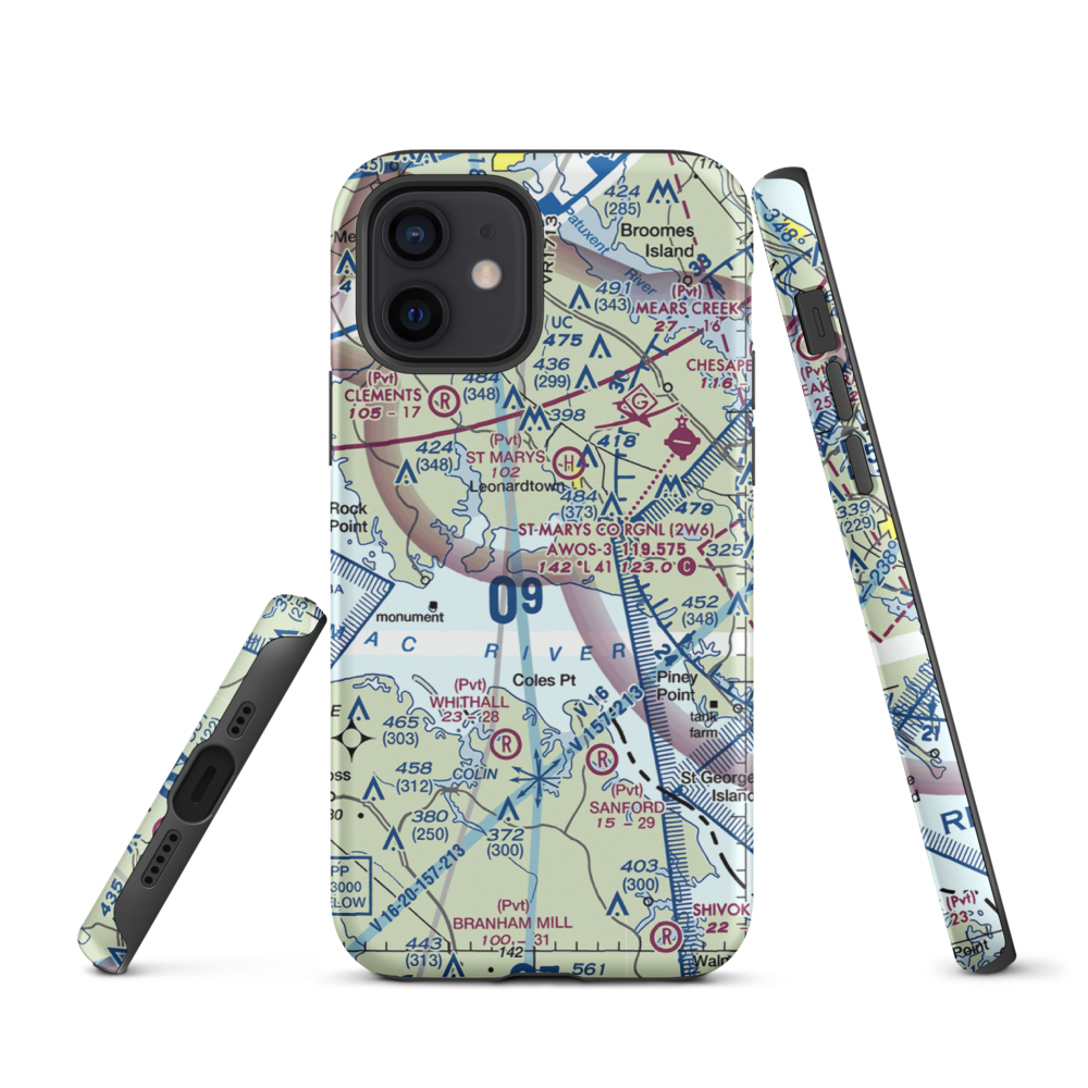 Deerfield Airport (8MD7) VFR Sectional  Tough iPhone Case iPhone 12 model shown