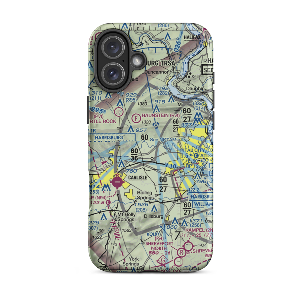Deitch Airport (41PA) VFR Sectional  Tough iPhone Case iPhone 16 Plus model shown