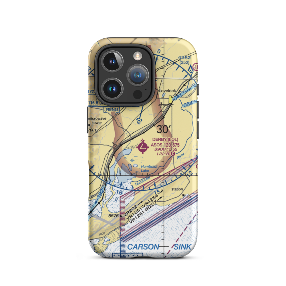 Derby Field (LOL) VFR Sectional  Tough iPhone Case iPhone 16 Pro model shown