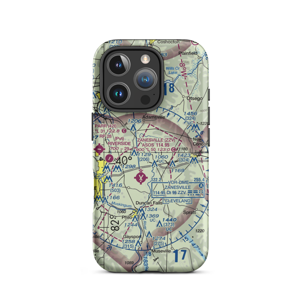 Derry Landing Strip (1OH7) VFR Sectional  Tough iPhone Case iPhone 16 Pro model shown