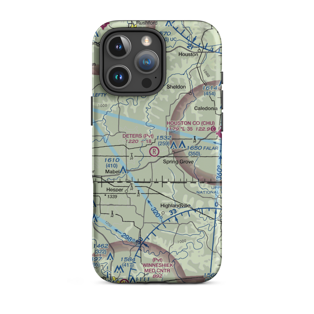 Deters Farms Airport (MY10) VFR Sectional  Tough iPhone Case iPhone 16 Pro Max model shown