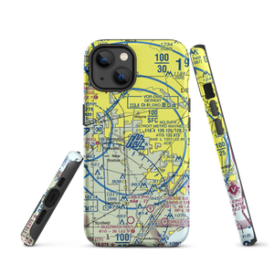 Detroit Metropolitan Wayne County Airport (DTW) VFR Sectional  Tough iPhone Case