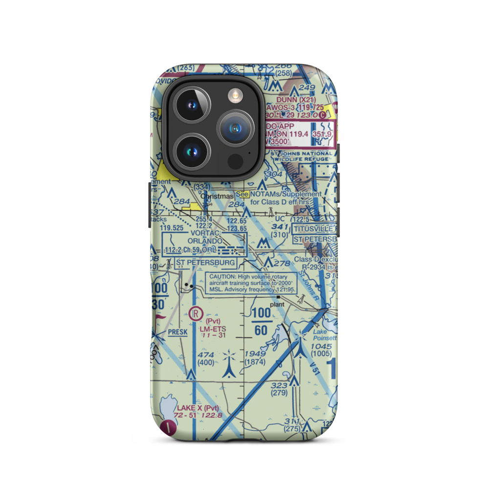 Devils Garden Strip (FA18) VFR Sectional  Tough iPhone Case iPhone 16 Pro model shown