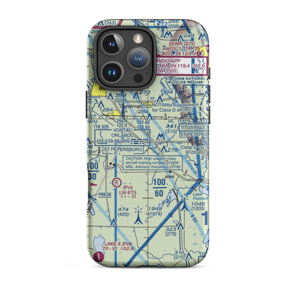 Devils Garden Strip (FA18) VFR Sectional  Tough iPhone Case iPhone 16 Pro Max model shown