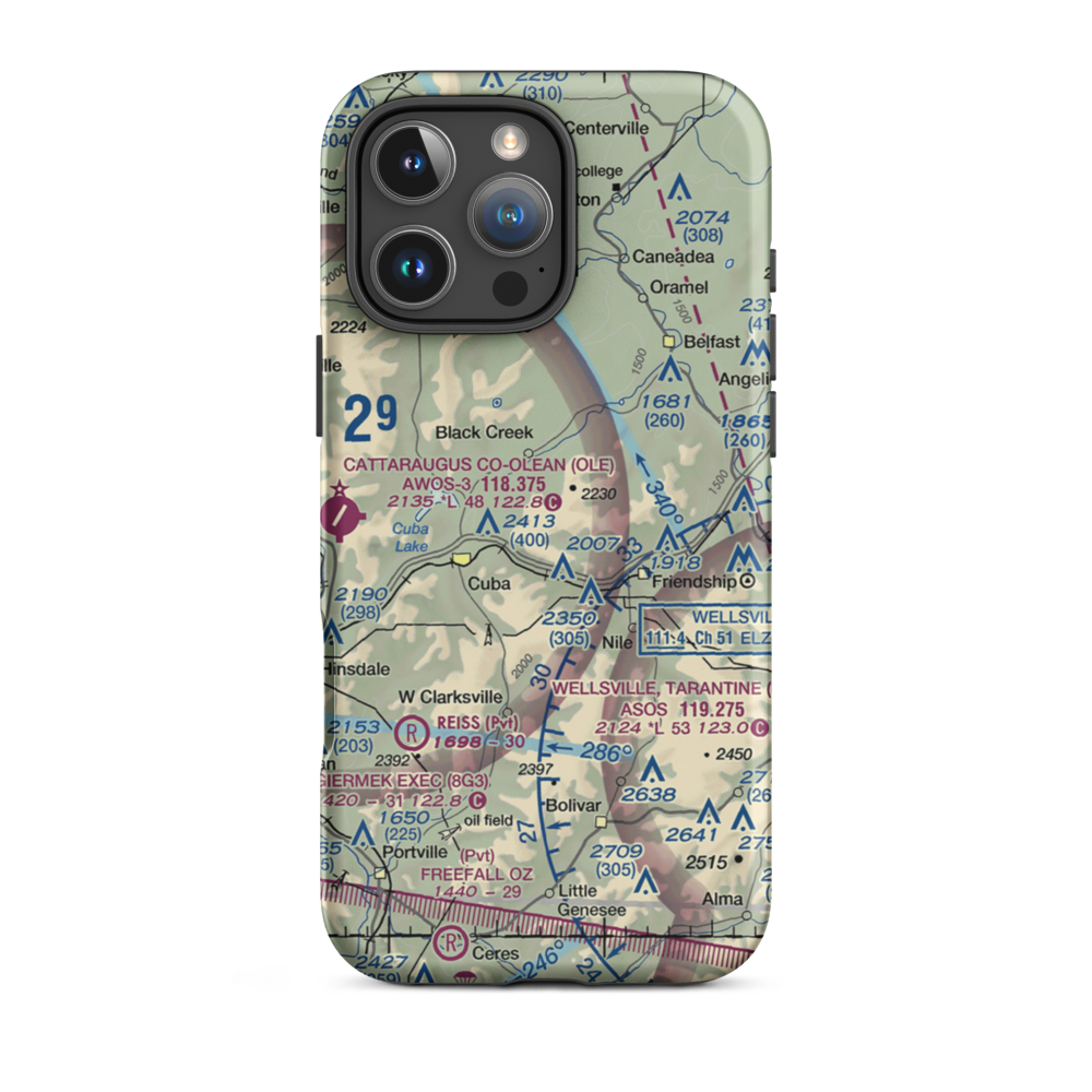 Dew Airpark (36NY) VFR Sectional  Tough iPhone Case iPhone 16 Pro Max model shown