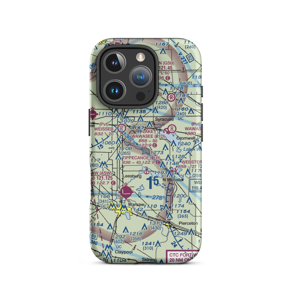 Dewart Lake Seaplane Base (99D) VFR Sectional  Tough iPhone Case iPhone 16 Pro model shown