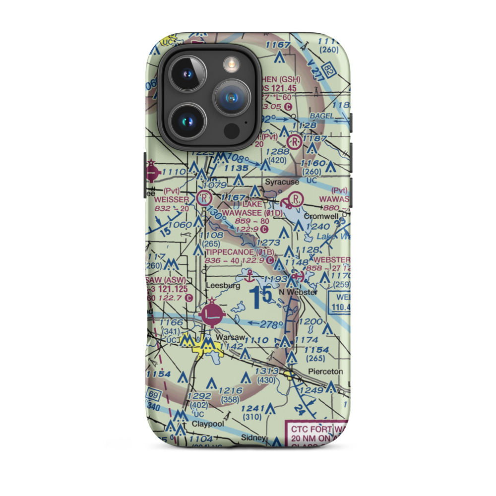 Dewart Lake Seaplane Base (99D) VFR Sectional  Tough iPhone Case iPhone 16 Pro Max model shown