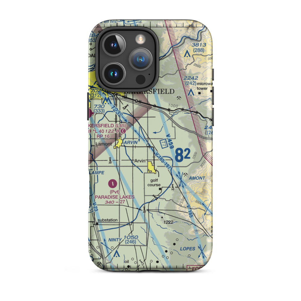 Di Giorgio Ranch Landing Strip (74CL) VFR Sectional  Tough iPhone Case iPhone 16 Pro Max model shown